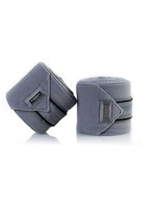 Equestrian Stockholm Bandages Crystal Grey, Fleece Bandages, Set of 4