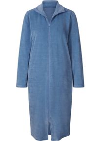 wäschepur Damer Morgonrock i plysch mellanblå Größe 36/38