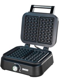 Unold Elektro Unold Waffeleisen »48275«, 1500 W, Belgisches Waffeleisen Brüssel schwarz, 2 belgischen Waffeln in Originalgröße