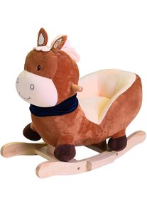 KNORRTOYS® Schaukelpferd »Seppl«, Mit Soundfunktion braun, Schaukeltier »Seppl«