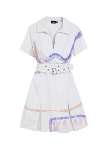 Desigual Dames Jurk blauw / oranje / wit 40