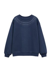 Mango Kids Bluză de molton Fete albastru, Mărimea 128