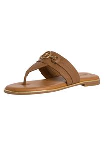 Tamaris Dames Teenslipper chocoladebruin / goud 36