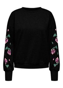 Only Sweatshirt 'ONLBROOKE' Damen grün / lila / rosa / schwarz Größe M