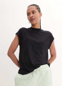 T-shirt van zachte viscose - zwart - maat 36/38 (S) - viscose - bonprix