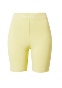 Calvin Klein Jeans Dames Leggings lichtgeel / wit XXS