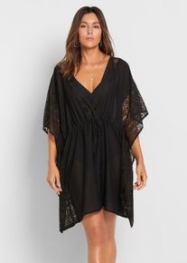 Transparente Strand Tunika, schwarz, Größe 40/42 (M), bonprix