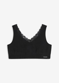 Feel Comfort Seamless Bralette, schwarz, Größe 5 (XL), bonprix