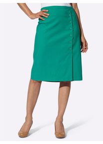 Damen Schlupfrock mit Formbund in smaragd ,Gr&ouml;&szlig;e 36, WITT, 74% Viskose, 23% Polyamid, 3% Elasthan