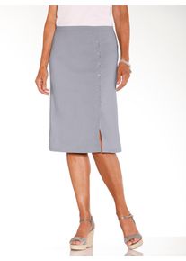 Damen Schlupfrock mit Formbund in steingrau ,Gr&ouml;&szlig;e 44, WITT, 74% Viskose, 23% Polyamid, 3% Elasthan