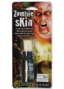 Bristol Pelle di lattice di zombie sanguinante (3er Multipack)