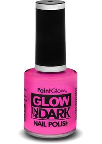 Smiffys Vernis à ongles rose brillant dans le noir