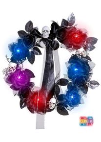 Widmann Couronne florale décorative avec effets de lumière