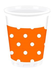 Procos 8 Mix Patterns dots tasses orange 200ml