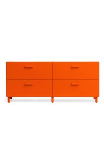 Relief Commode basse avec pieds orange String Furniture