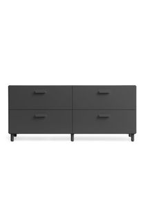 Relief Commode basse avec pieds gris String Furniture