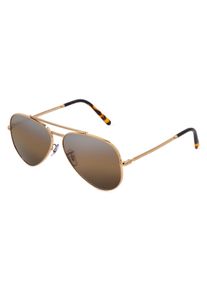 Ray-Ban RB 3625 NEW AVIATOR | okulary przeciwsłoneczne | Kształt okularów: pilotki, mineralne z polaryzacją, złoty