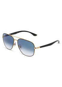 Ray-Ban RB 3683 | okulary przeciwsłoneczne | Kształt okularów: kanciasty, minerał, czarny