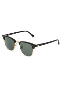Ray-Ban RB 3016 CLUBMASTER | okulary przeciwsłoneczne | Kształt okularów: browline, mineralne z polaryzacją, czarny