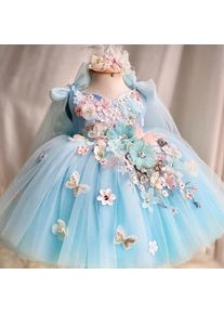 0-6-year-old luxurious and elegant butterfly girl princess dress formal anniversary celebration fluffy dress model art performan