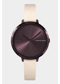 Women's Watch - Burgundy - Surgical steel case, Sapphire-hardened mineral glass, Pearlwhite Leather Strap - 30mm , Miyota Quartz Movement - Lilienthal