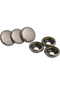 POLO 3x Oberknopf Metall matt-silber 15 mm