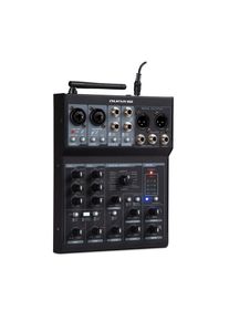 Auna Pro Blackbird, 6-kanálový mixér, mixážny pult , BT, USB, MP3, 2 x XLR mikrofónový vstup, čierny