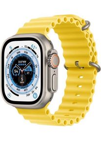 Apple Watch Ultra (2022) | 49 mm | GPS + Cellular | silver | Ocean Band yellow