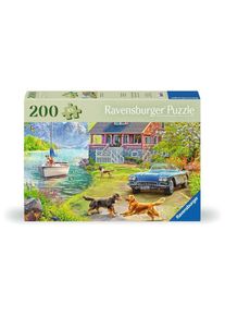 Ravensburger | 200 Piece Jigsaw Puzzles | Summer Lake House, 200pc | From age 9 + Adult Puzzles
