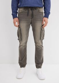 Sweatjeans i Slim Fit Straight - grå - storlek 48 - bonprix