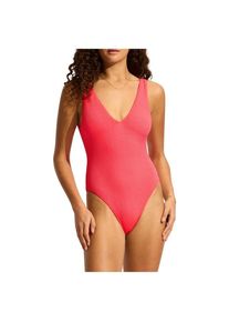 Seafolly Womens Sea Dive Deep V Neck One Piece Badpak Dames (6 |meerkleurig)