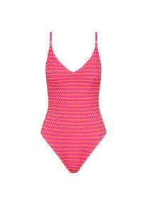 Seafolly Womens Mesh Effect V Neck One Piece Badpak Dames (6 |roze)