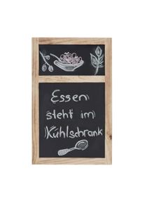 Werbetafel HWC-C51, Wandtafel Kreidetafel, 55x34x2cm, Holz Shabby-Look Vintage ~ naturbraun