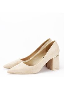 Pantofi bej de dama eleganti YES-1808 02