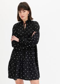 Robe-tunique en crêpe texturé - noir - taille 46 - bonprix