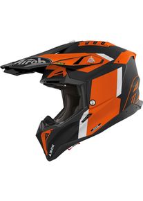 Airoh Aviator 3 Glory, hełm krzyżowy , kolor: Matowy Czarny/Jasnoszary/Pomarańczowy , rozmiar: S