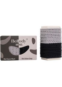 Bellody Haarstyling Haargummis & Scrunchies Mini Haargummi Set Classic Black + Urban Gray 20 Stk.