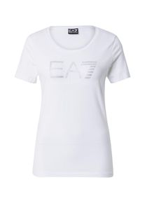 EA7 Emporio Armani Dames Shirt zilver / wit / parelwit XL