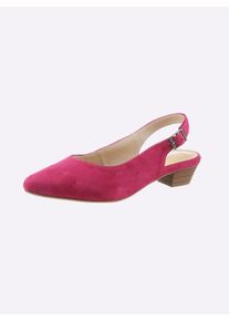 Andrea Conti Dames Slingpumps van microgaren in pink ,maat 36, Witt, 100% Microvezel