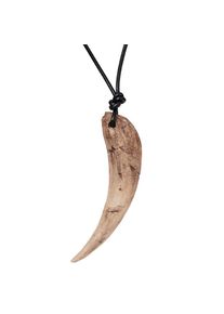 Pendentif dent de dragon avec pince en cuir