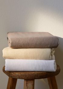 bonprix Flanel gumis lepedő, fehér, 160/200 cm