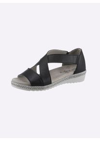 Dames Sandalette met verwisselbaar voetbed in zwart ,maat 37, Witt, 100% Glad leer