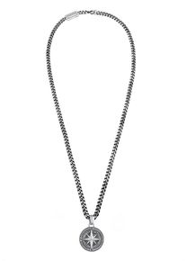 Kuzzoi Heren Ketting 'Kompass' zilver 50