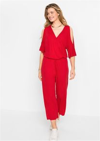 Jersey jumpsuit van vloeiende viscose - rood - maat 40/42 (M) - viscose - bonprix