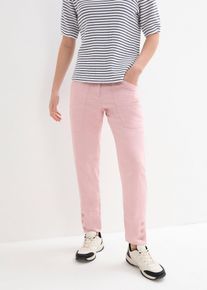 Linnen broek met opvallende zakken en knoopjes - roze - maat 48 - linnen,viscose - bonprix