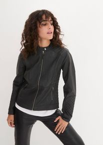 Bikerjack van imitatieleer - zwart - maat 34 - imitatieleer - bonprix