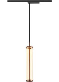 SLV QUIMERA Pendelleuchte für 1-Phasen Hochvolt-Schienen-System, Pendellänge 150cm, 2700K, PHASE dimmbar, dunkel kupfer (1008043)