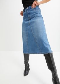 Stretch-Jeansrock High Waist, blau, Größe 42, mit Baumwolle, bonprix