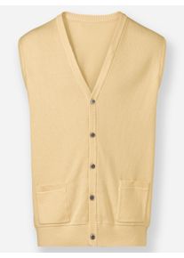 Marco Donati Heren Vest in vanille ,maat 48, Witt, 100% Katoen