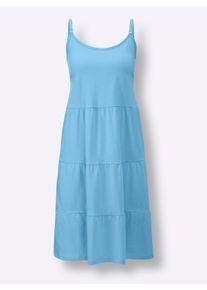 feel good Damen Sommerkleid in aqua ,Größe 36/38, Witt, 100% Baumwolle